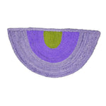 Three-toned Half Moon Accent Jute Rug - Purple