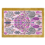 Tree of Life Pink Mustard Hand Tufted Wool Rug