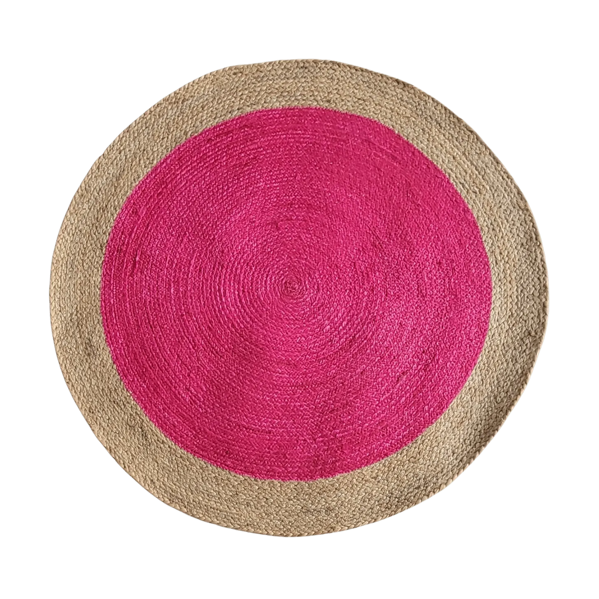 Pink Round Jute Rug