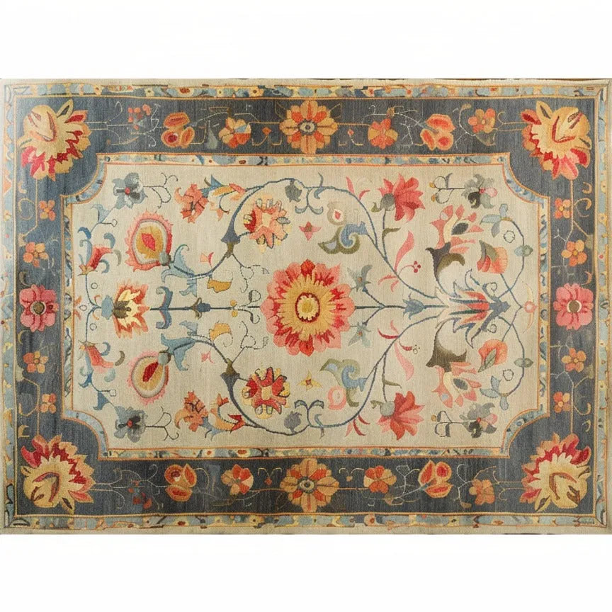 Vibrant Modernity Hand Knotted Area Rug