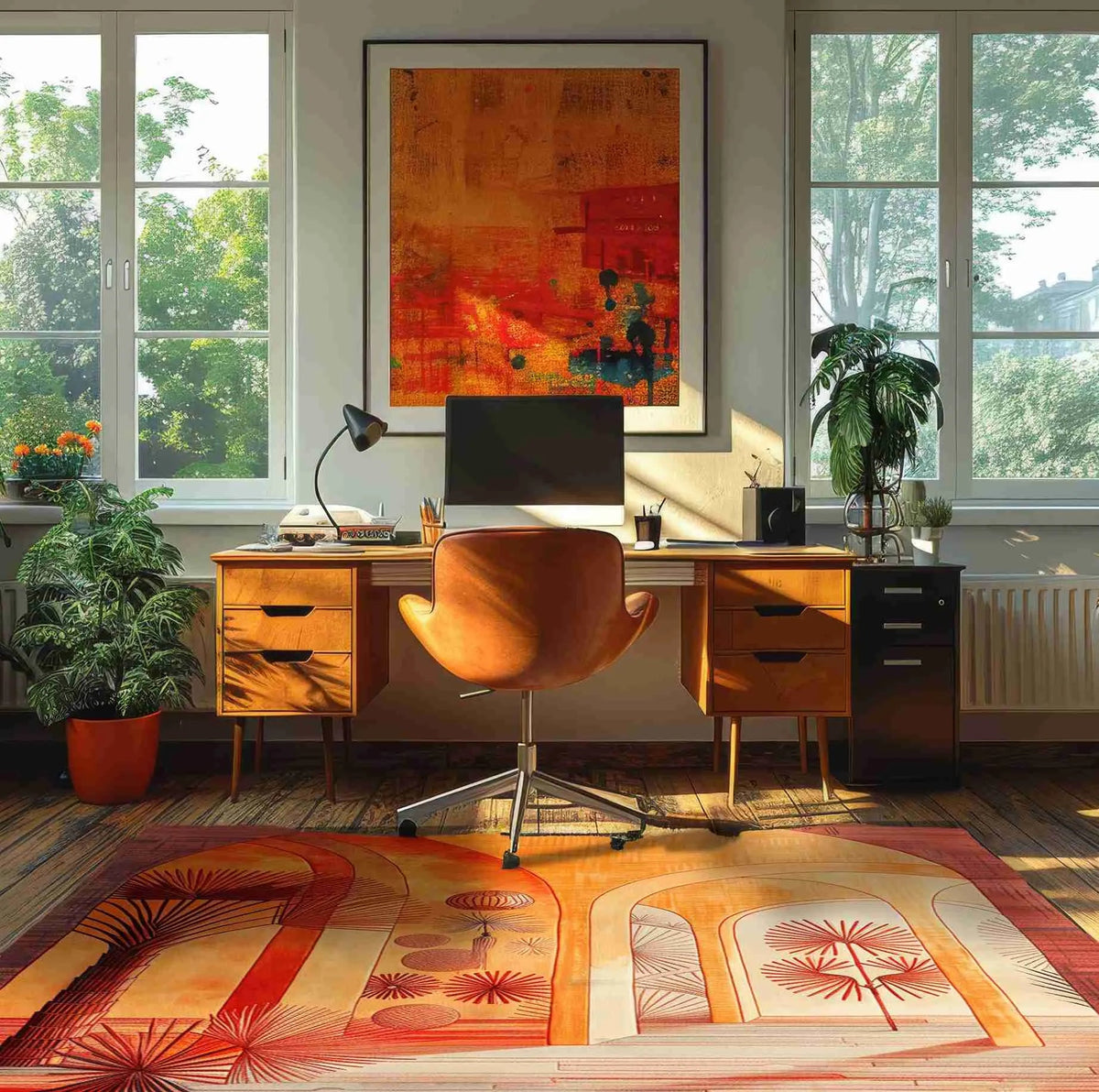 Warm Haven Arch Hand Tufted Rug