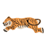 Asian Tiger Shaped Cotton Rug Bath Mat