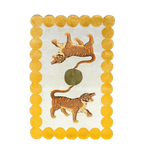 Asian Tigers and the Sun Hand Tufted Wool Rug