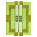 Atzec Green Hand Tufted Wool Rug