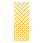 Golden Art Deco Scale White Tufted Rug