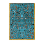 Birds of Paradise Traditional Hand Tufted Wool Rug - Blue