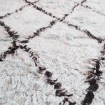 Black and Blue Diamonds Shag Wool Rug