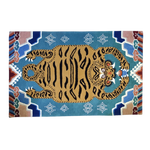 Blue Oriental Tiger Hand Tufted Wool Rug