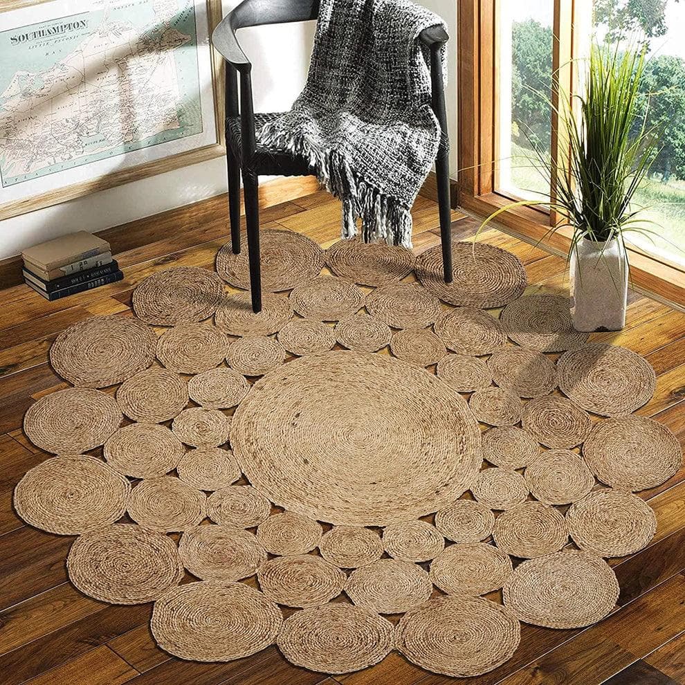 Bria Natural Jute Round Area Rug