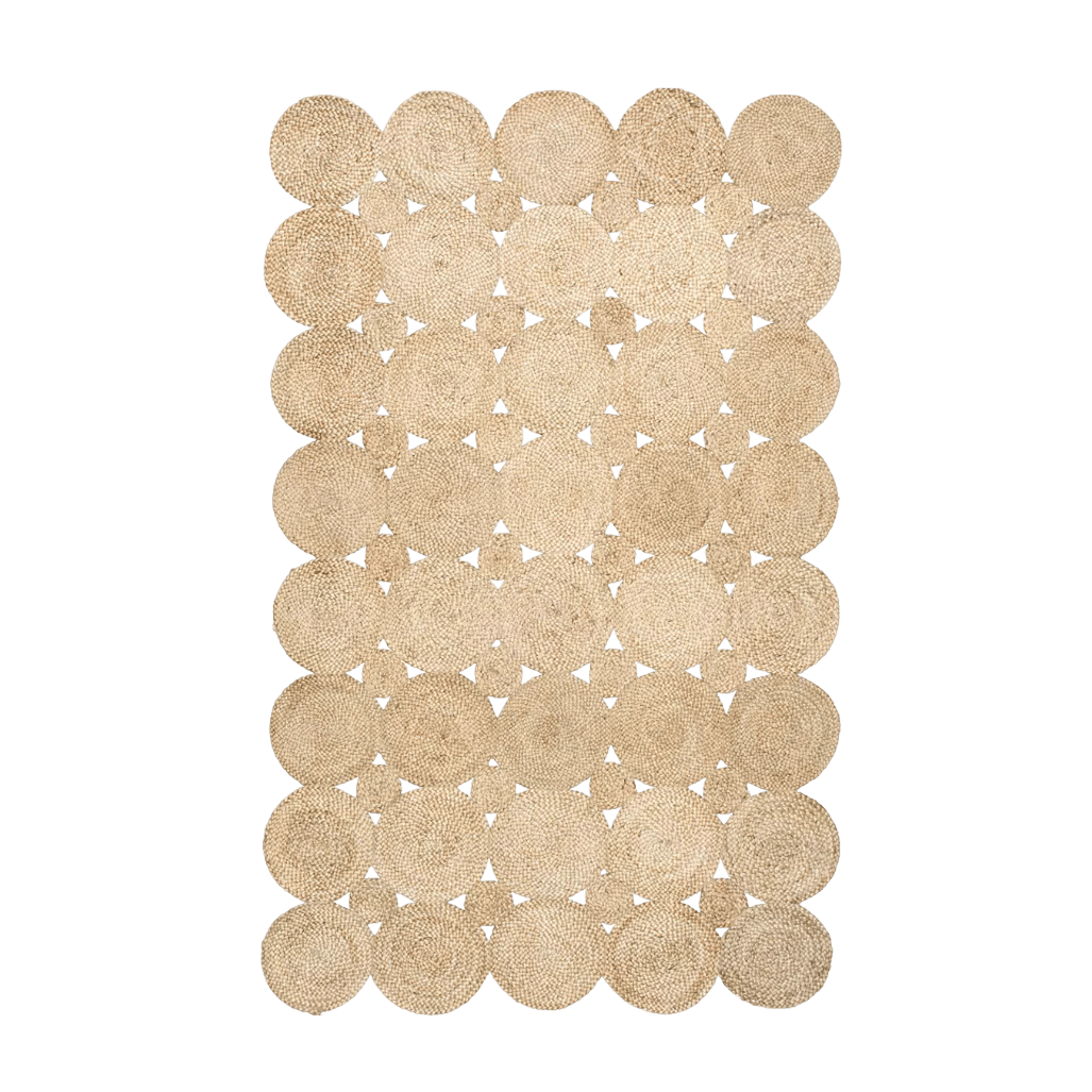 Circle of Life Braided Area Jute Rug - Natural