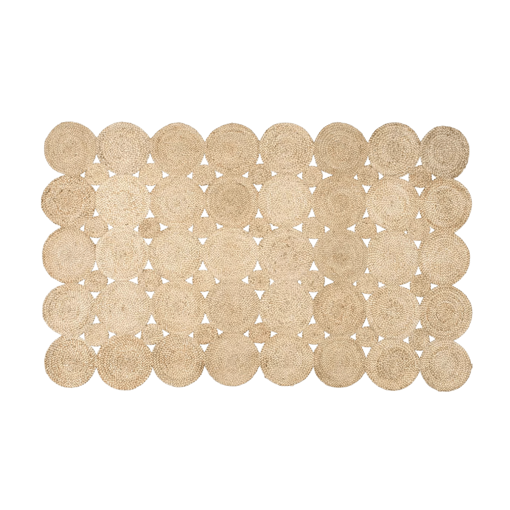 Circle of Life Braided Area Jute Rug - Natural