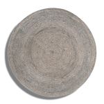 Classic Gray Round Jute Rug