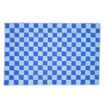 Dark Blue Checker Jute Rug