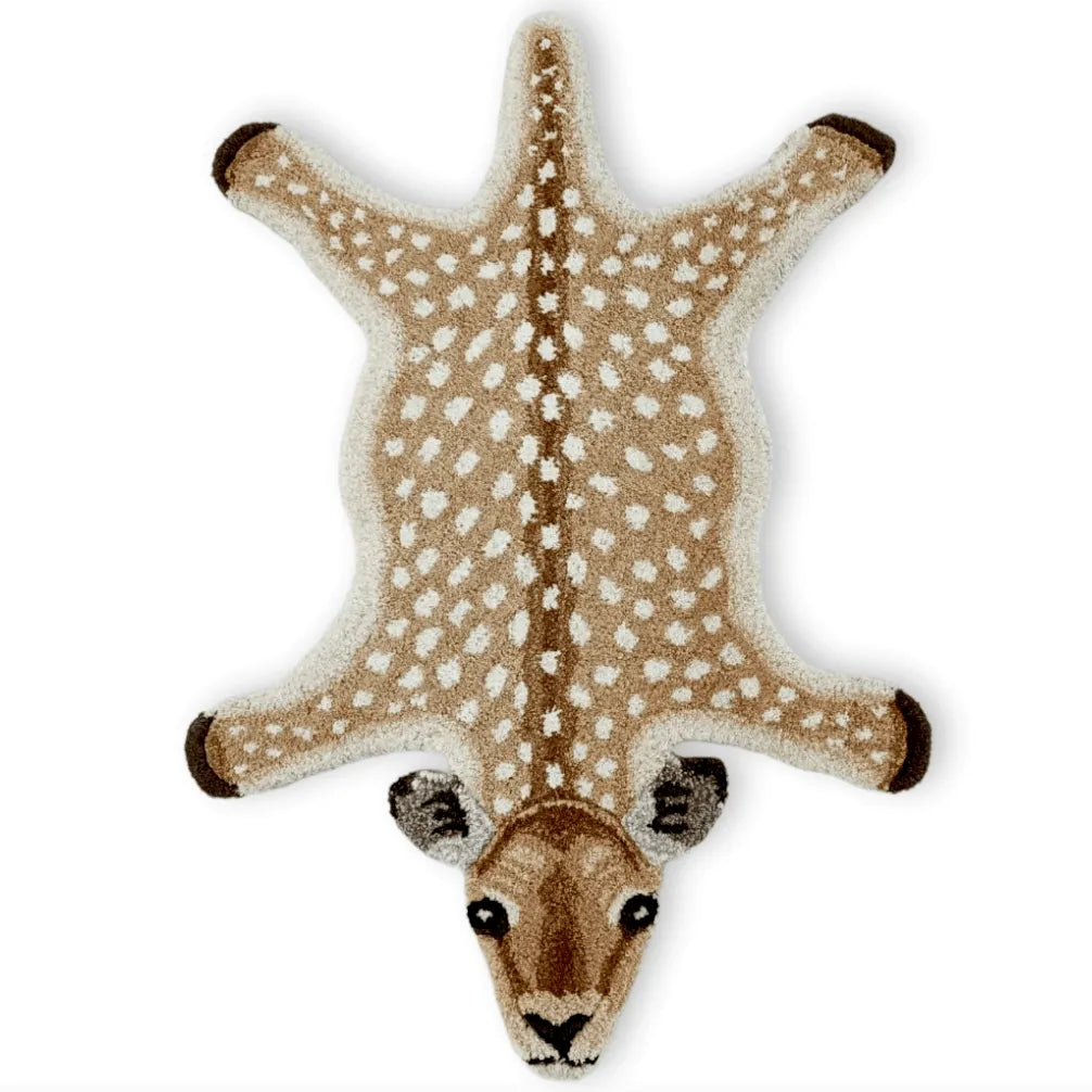 For the Love of Deer Hand Tufted Wool Rug