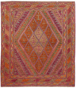 Gilded Citrus Diamonds Hand Knotted Area Rug