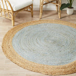 Gray Round Jute Rug