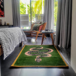 Green and Black Snake Hand Tufted Wool Area Rug