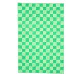 Green Checker Jute Rug