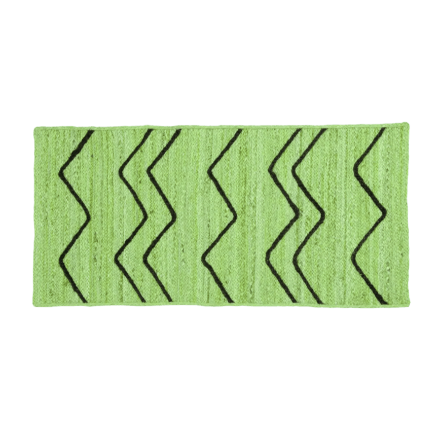 Green Hilly Natural Jute Rug