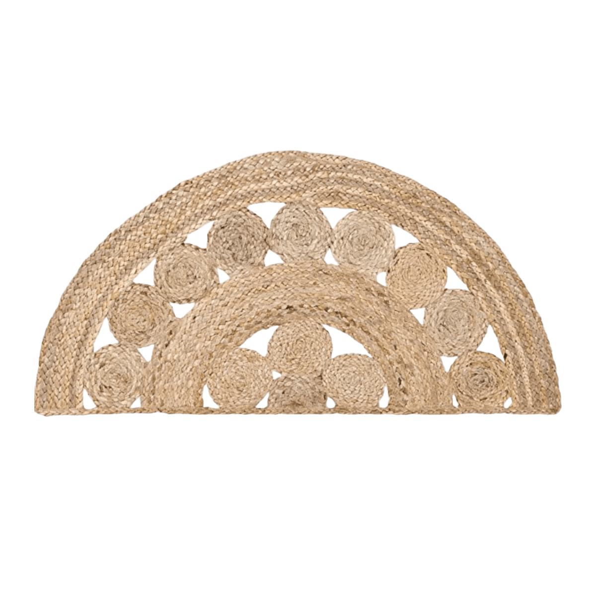 Half Circle of Life Accent Jute Rug