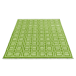 Handmade Chindian Dhurrie Cotton Reversible Rug - Green