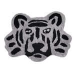 Handmade Cotton Lion Face Shaped Bath Mat Gray