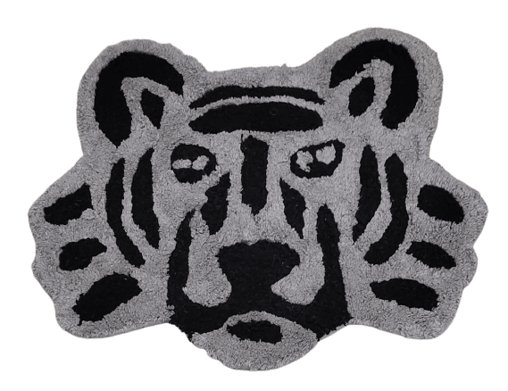 Handmade Cotton Lion Face Shaped Bath Mat