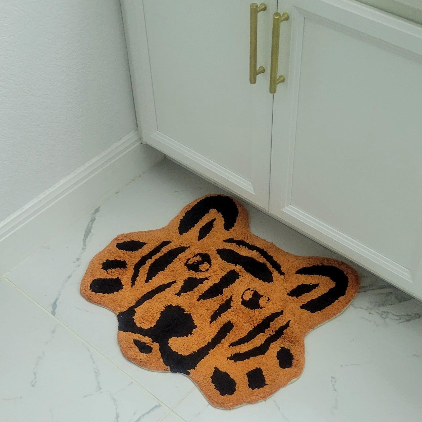 Handmade Cotton Lion Face Shaped Bath Mat