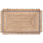 Handmade Mini Scallop Jute Rug - Blue