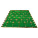 Handmade Palm Trees Cotton Rug - Green/Olive