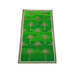 Handwoven Green Palm Trees Cotton Rug