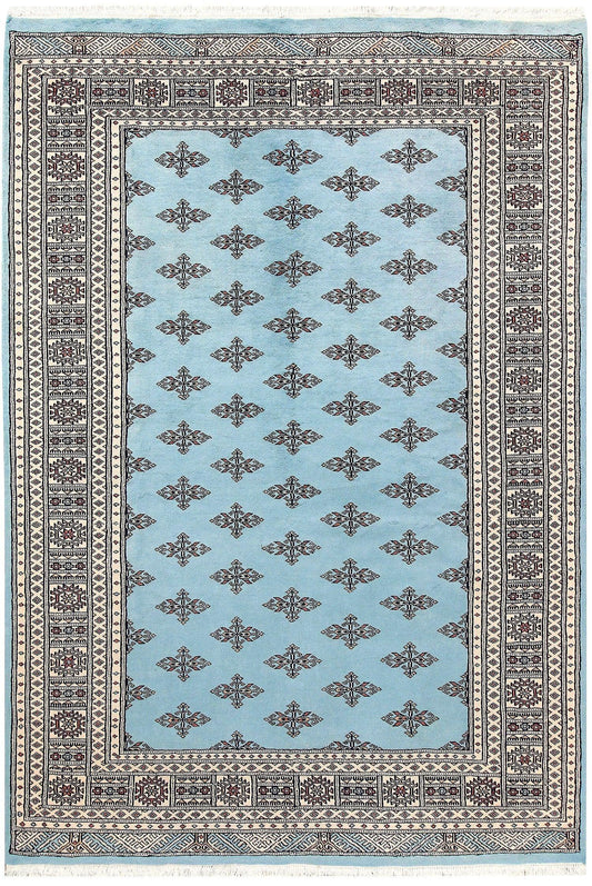 Javarak Blue Hand Knotted Area Rug - 1001 Knots