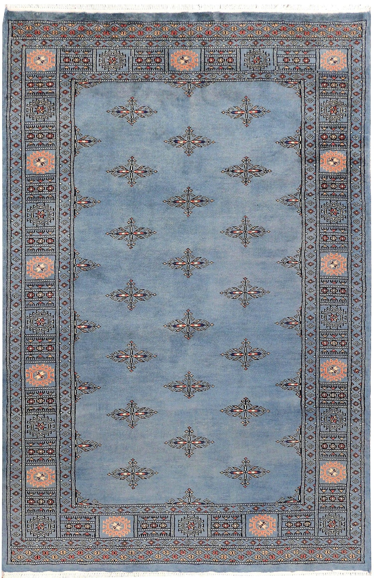 Javarak Blue Hand Knotted Area Rug 4' x 6'