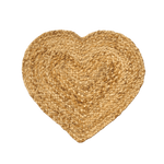 Love Heart Shape Jute Rug