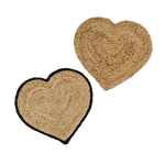 Love Heart Shape Jute Rug