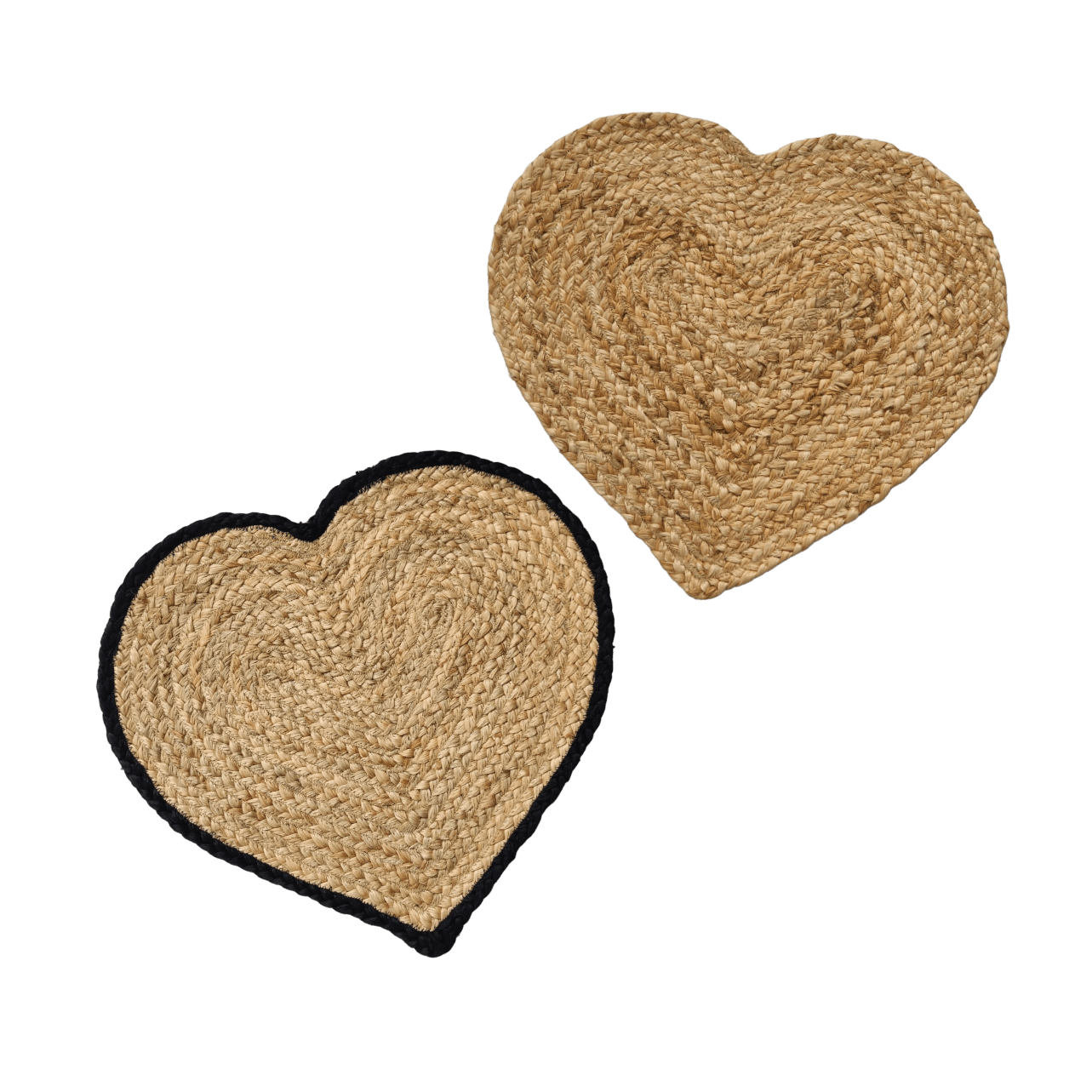 Love Heart Shape Jute Rug