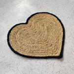 Love Heart Shape Jute Rug