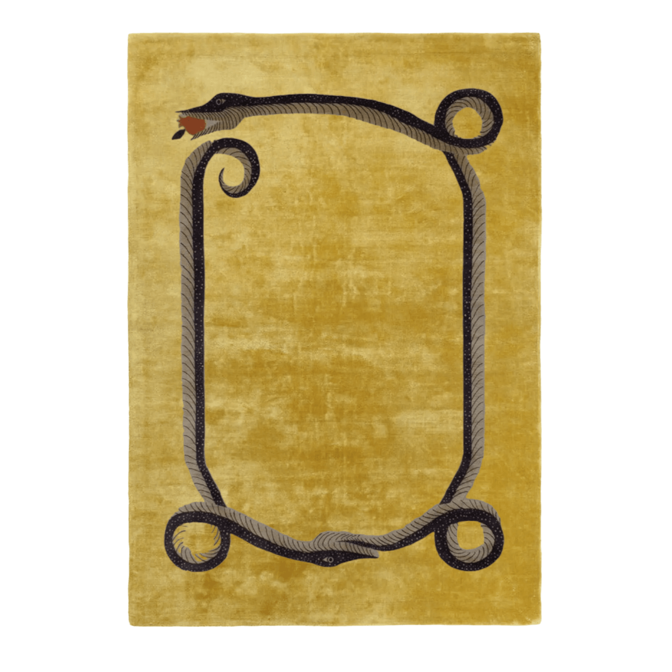 Magic Snake Gold Lush Hand Tufted Wool Rug