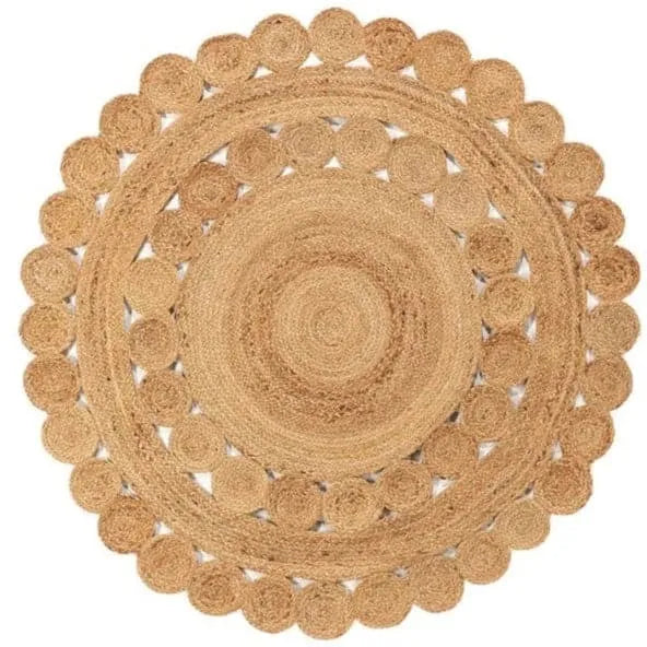 Maia Classic Circles Round Jute Rug