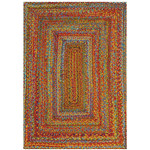 Multicolored Pop Rectangular Hand Made Chindhi Cotton Rug