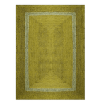 Mustard and Gray Braided Jute Rug