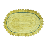 Mustard Scalloped Jute Rug