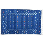 Narita Natural Vegetable Dyed Indian Dhurrie Reversible Cotton Rug - Blue