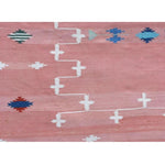 Natural Vegetable Dyed Indian Dhurrie Reversible Cotton Rug - Blush Galaxy