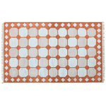 Natural Vegetable Dyed Indian Dhurrie Reversible Cotton Rug - Diamond Apricot