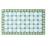 Natural Vegetable Dyed Indian Dhurrie Reversible Cotton Rug - Diamond Green