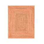 Orange Hand Braided Jute Area Rug