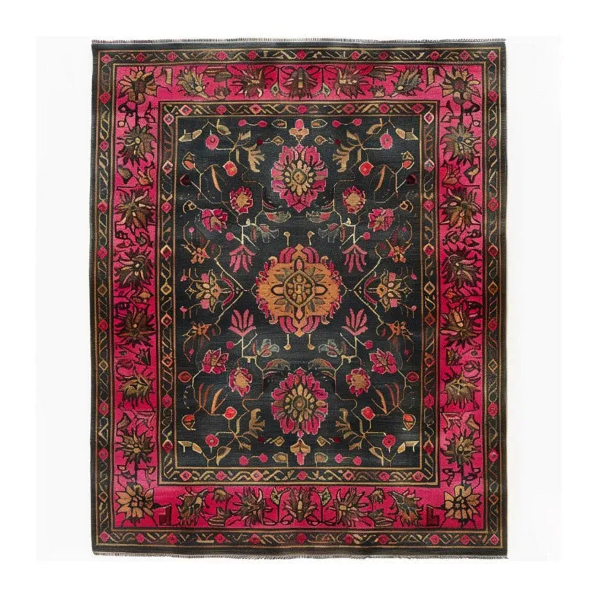 Luxe Crimson Labyrinth Hand Knotted Area Rug - MAIA HOMES