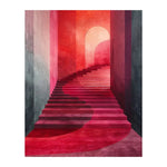 Crimson Staircase Hand Tufted Rug - MAIA HOMES