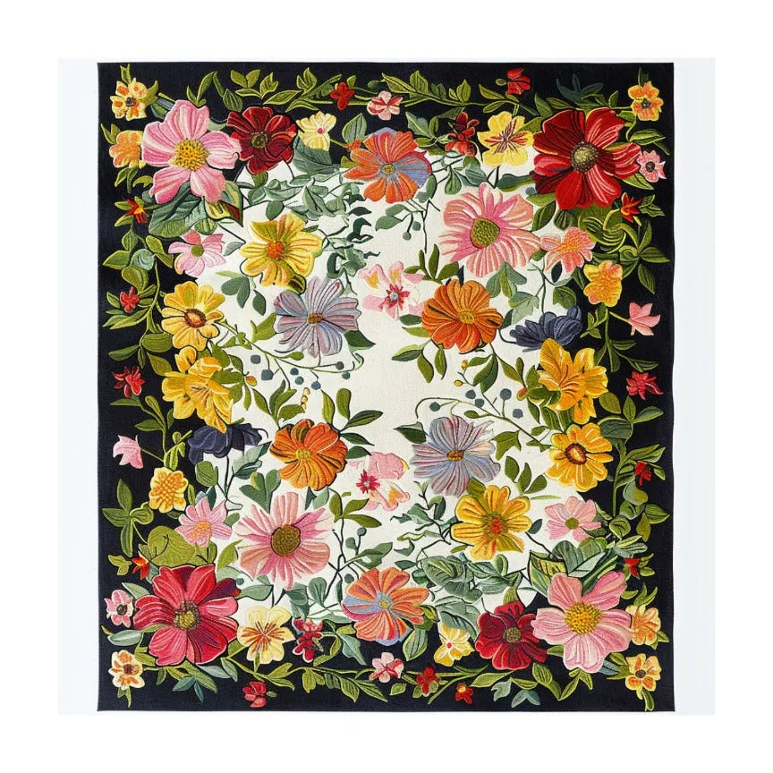 Bohemian Floral Hand Tufted Rug - MAIA HOMES